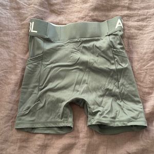 Grey ABYL workout shorts